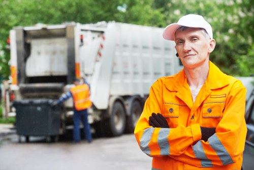 Efficient waste removal service in Dalston construction project