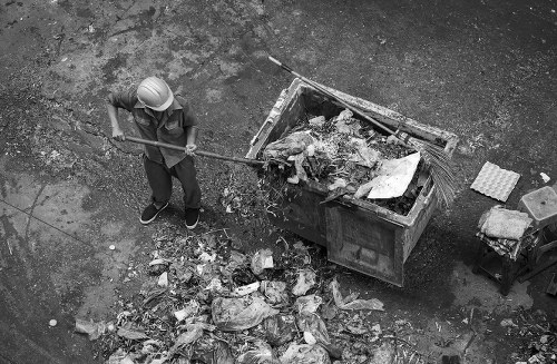 Dalston property with a skip on the premises