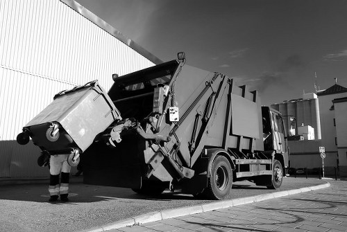 Site clearance equipment at work in Dalston