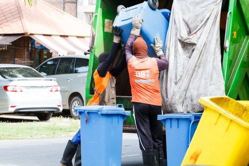 Safe and clean skip area in Dalston